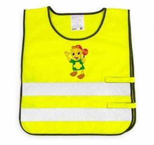 kamizelka odblaskowa z rzepami i gumka nr203kid zolta stop